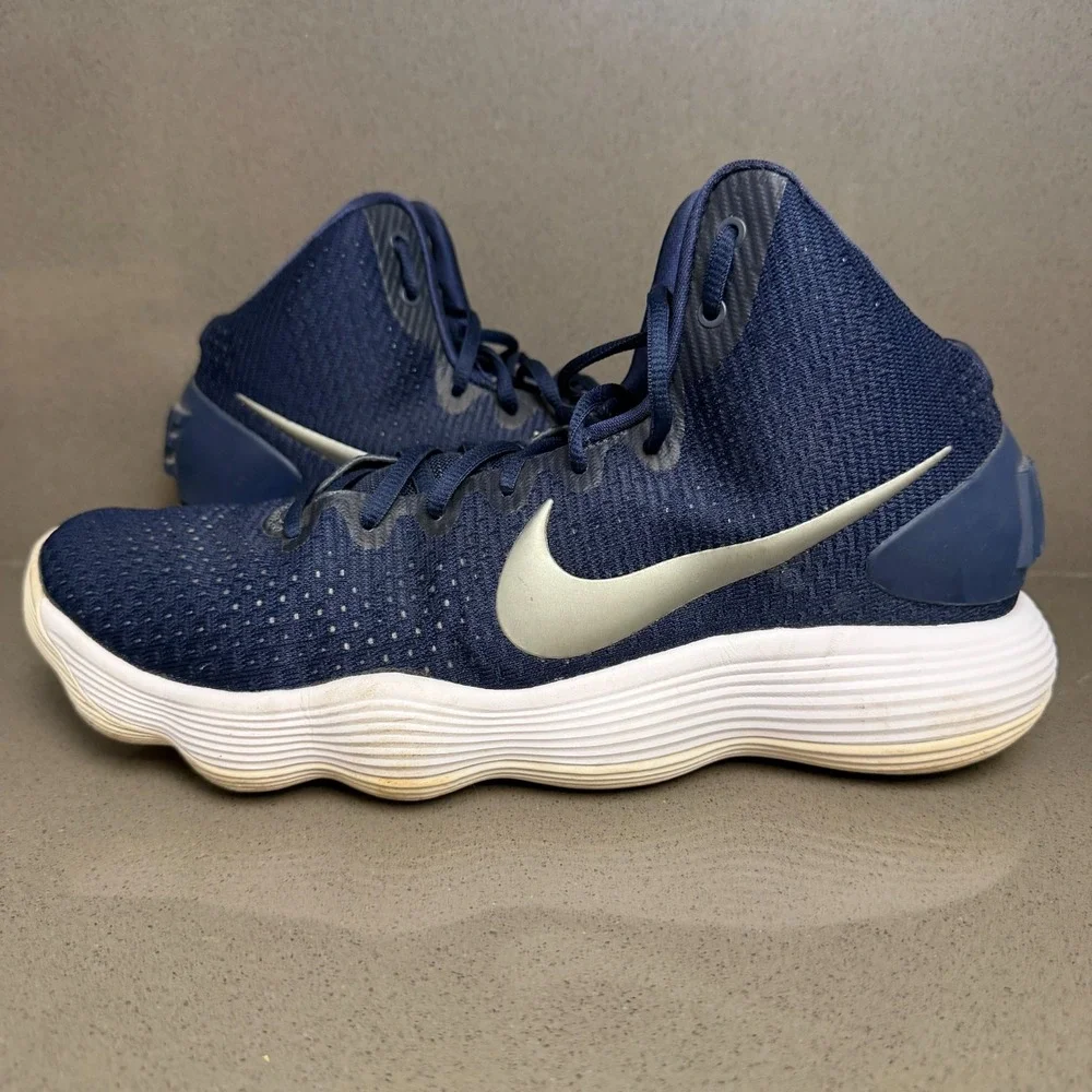 Nike Hyperdunk 2017 TB Mens 11.5 Navy Blue Silver Basketball Shoes 942571-401